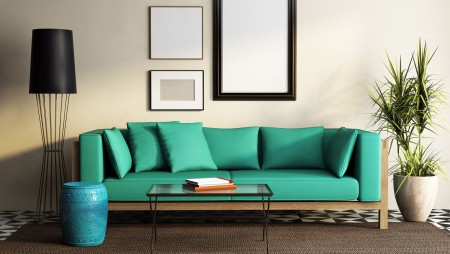 Green sofa