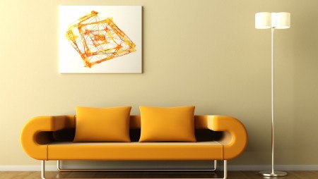 Orange sofa