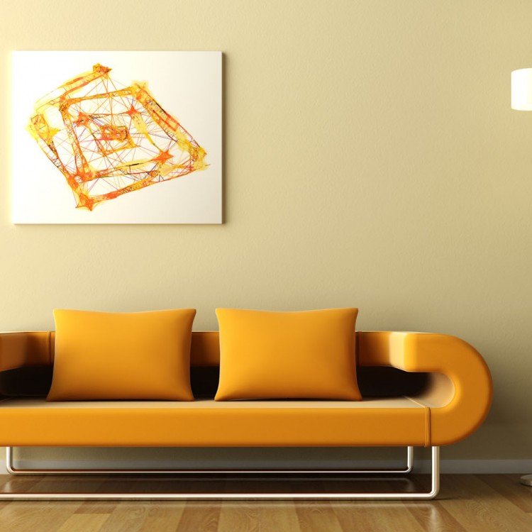 Orange sofa